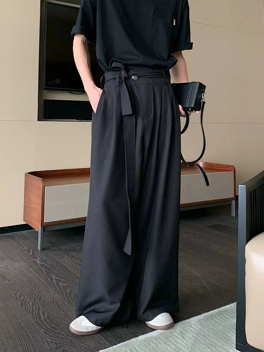 Hua Chic Belt Strap Trousers Hua Chic Belt Strap Trousers