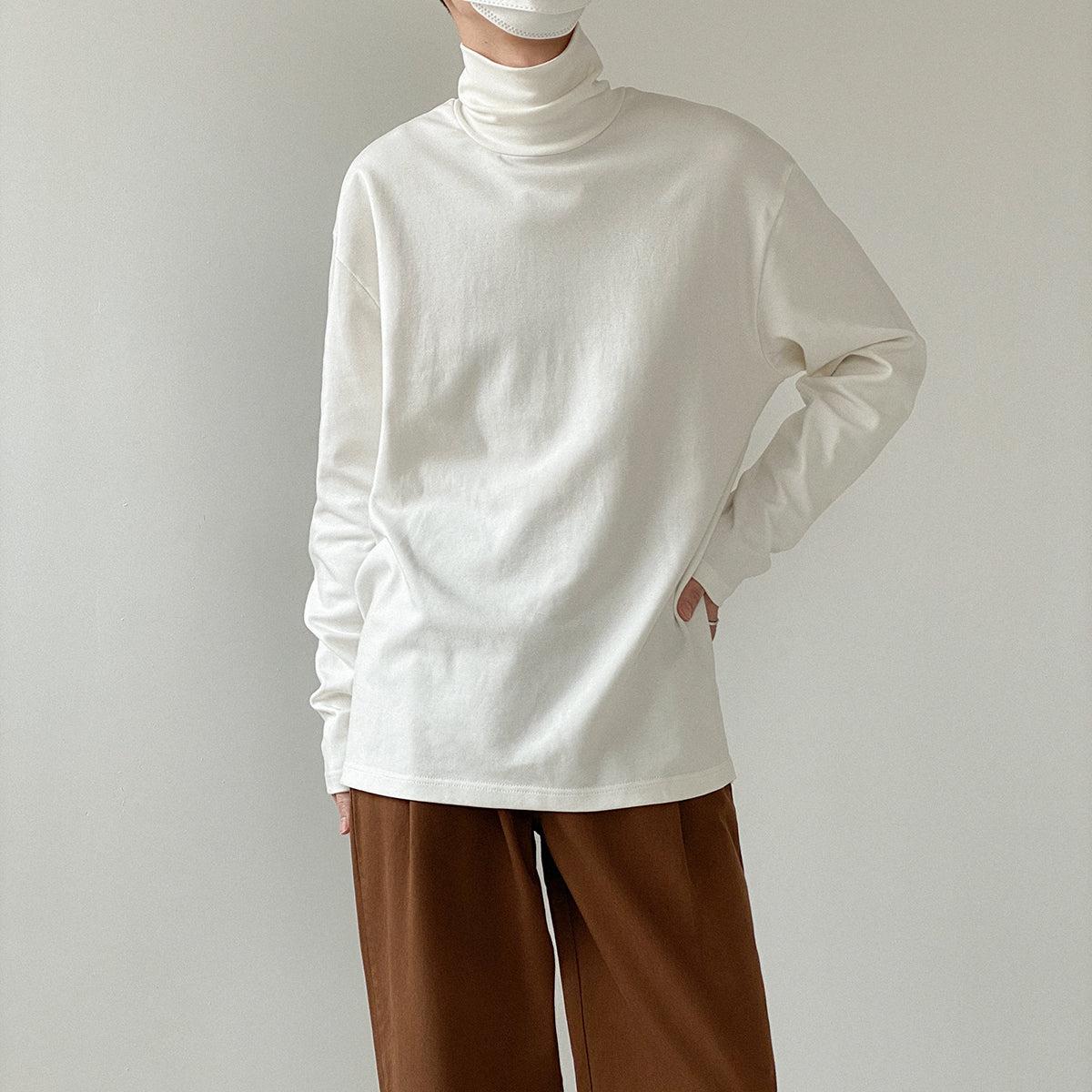 Zhou Split Hem Roll Mockneck