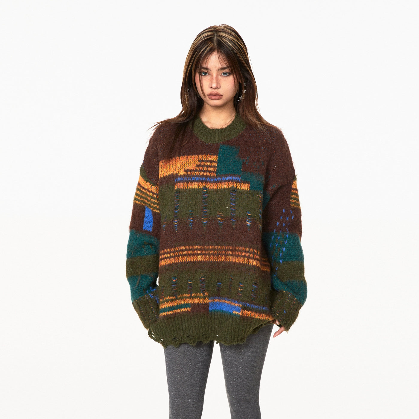 BB Abstract Pattern Loose Sweater