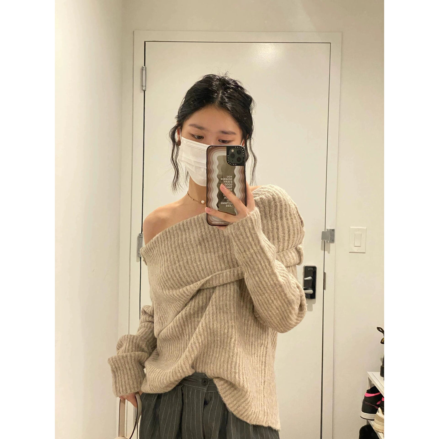 Mina Off Shoulder Comfy Sweater