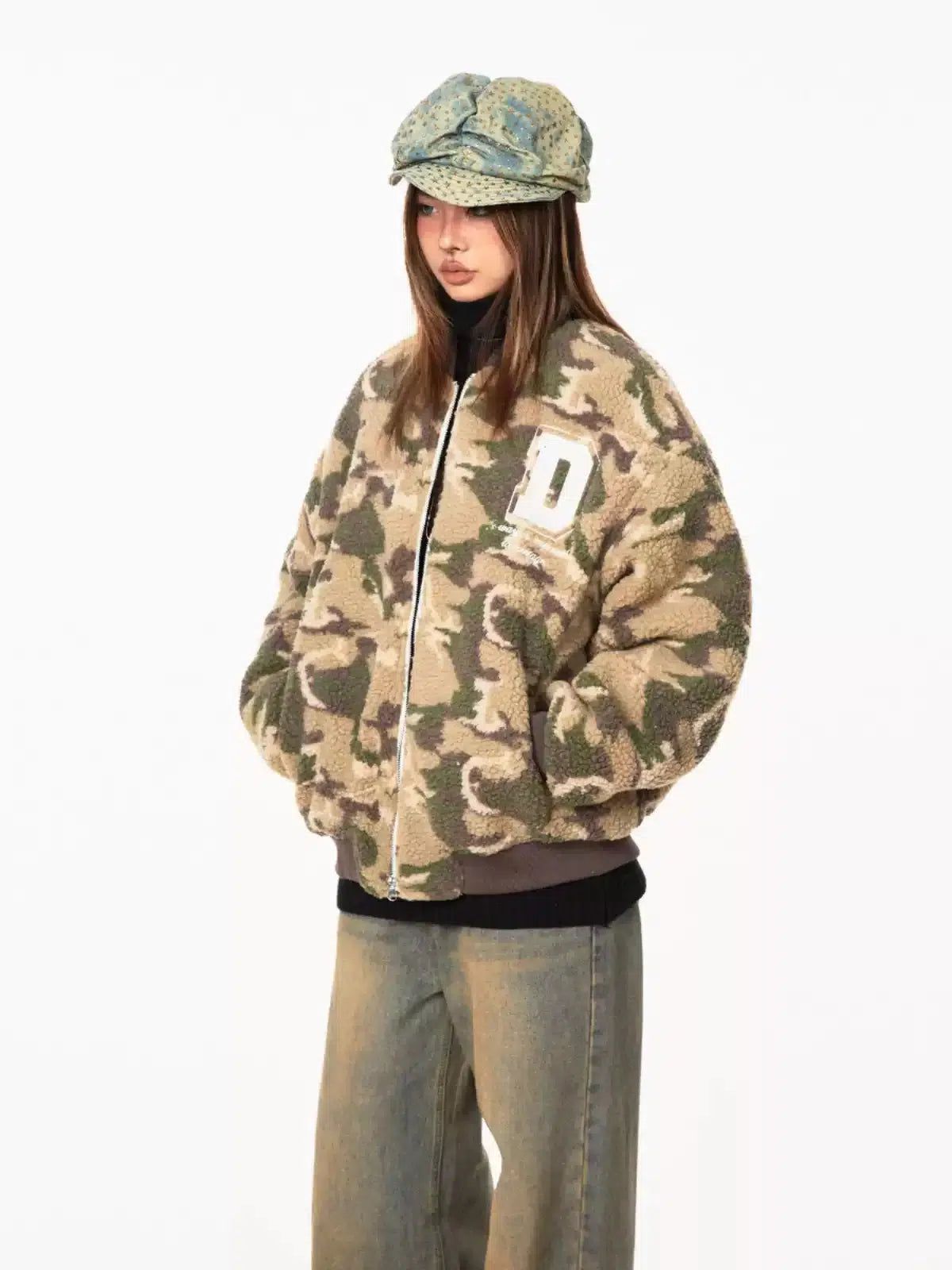 BB Camouflage Pattern Sherpa Jacket