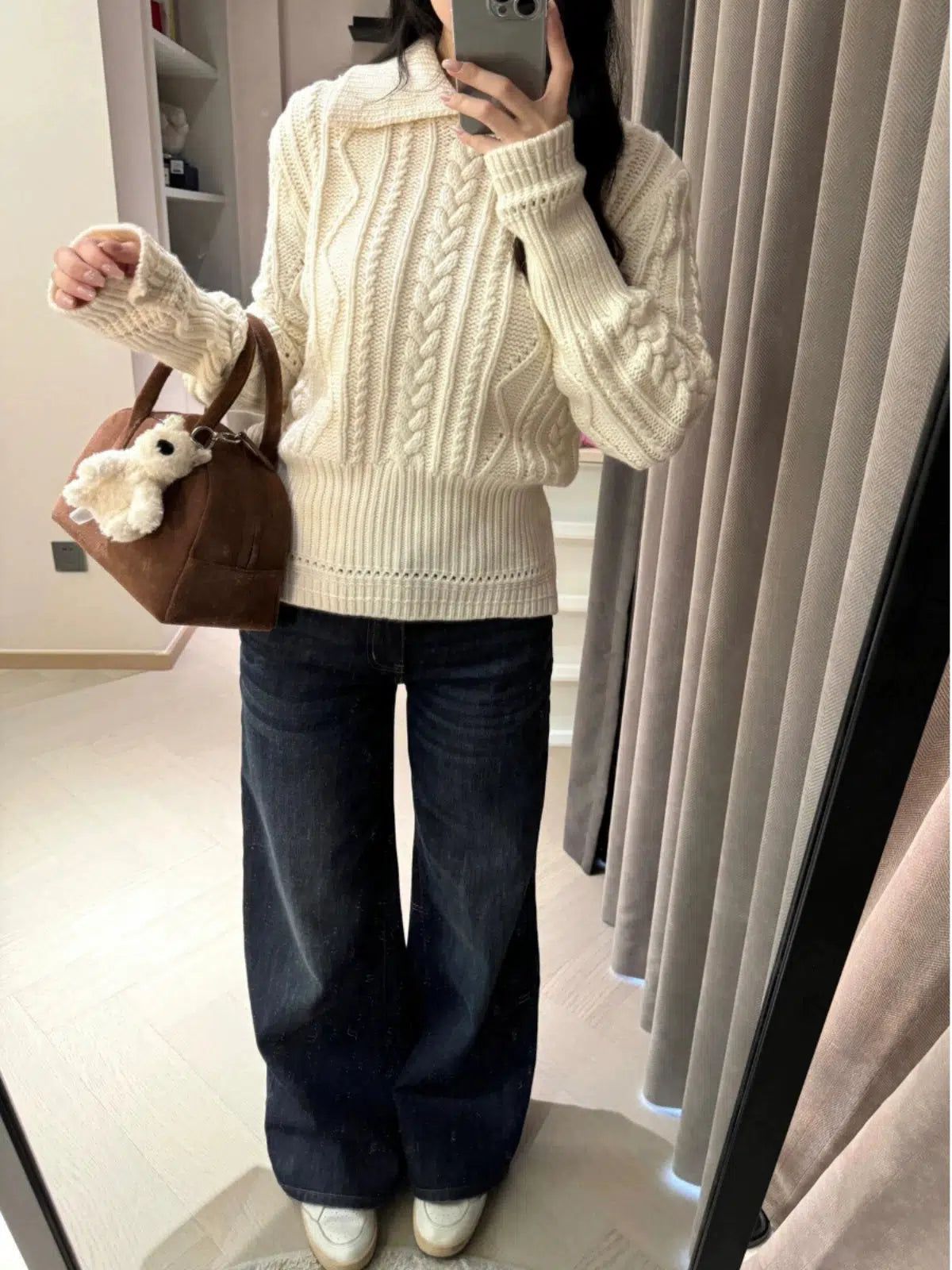 Mina Multi-Pattern Body Fit Sweater