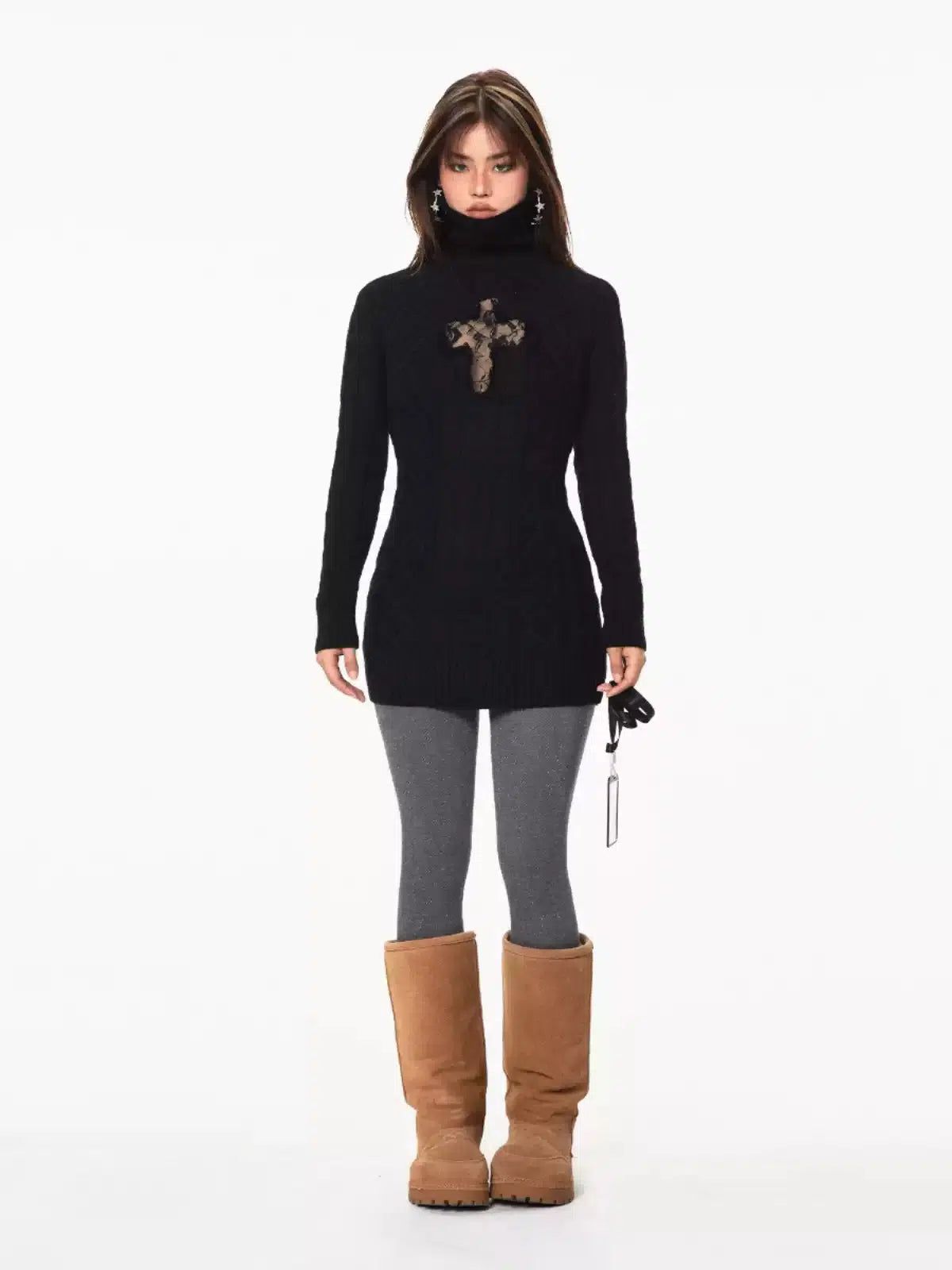 BB Laced Cross Hole Sweater