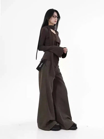 Lazy Corduroy Wide Leg Pants