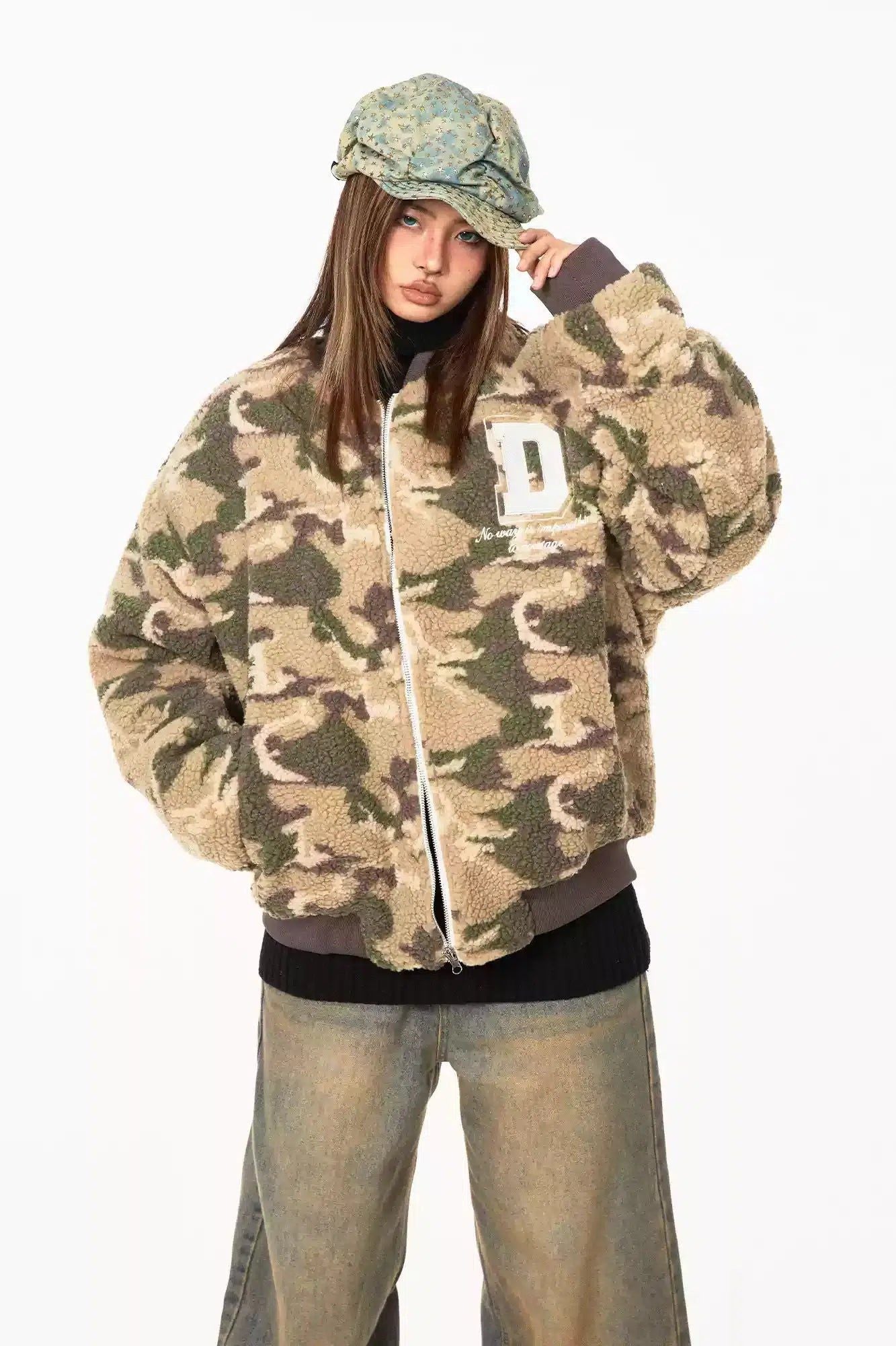 BB Camouflage Pattern Sherpa Jacket