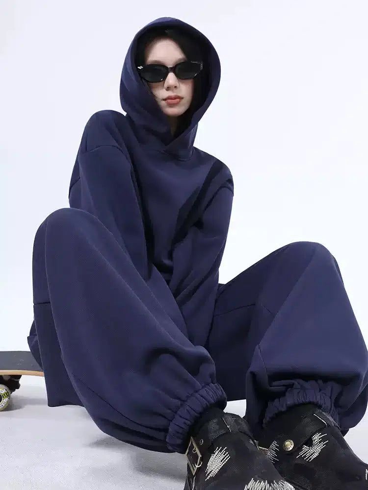 Lazy Kangaroo Pocket Versatile Hoodie & Sweatpants Set