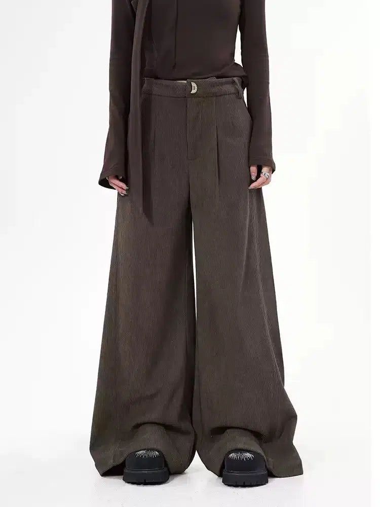 Lazy Corduroy Wide Leg Pants