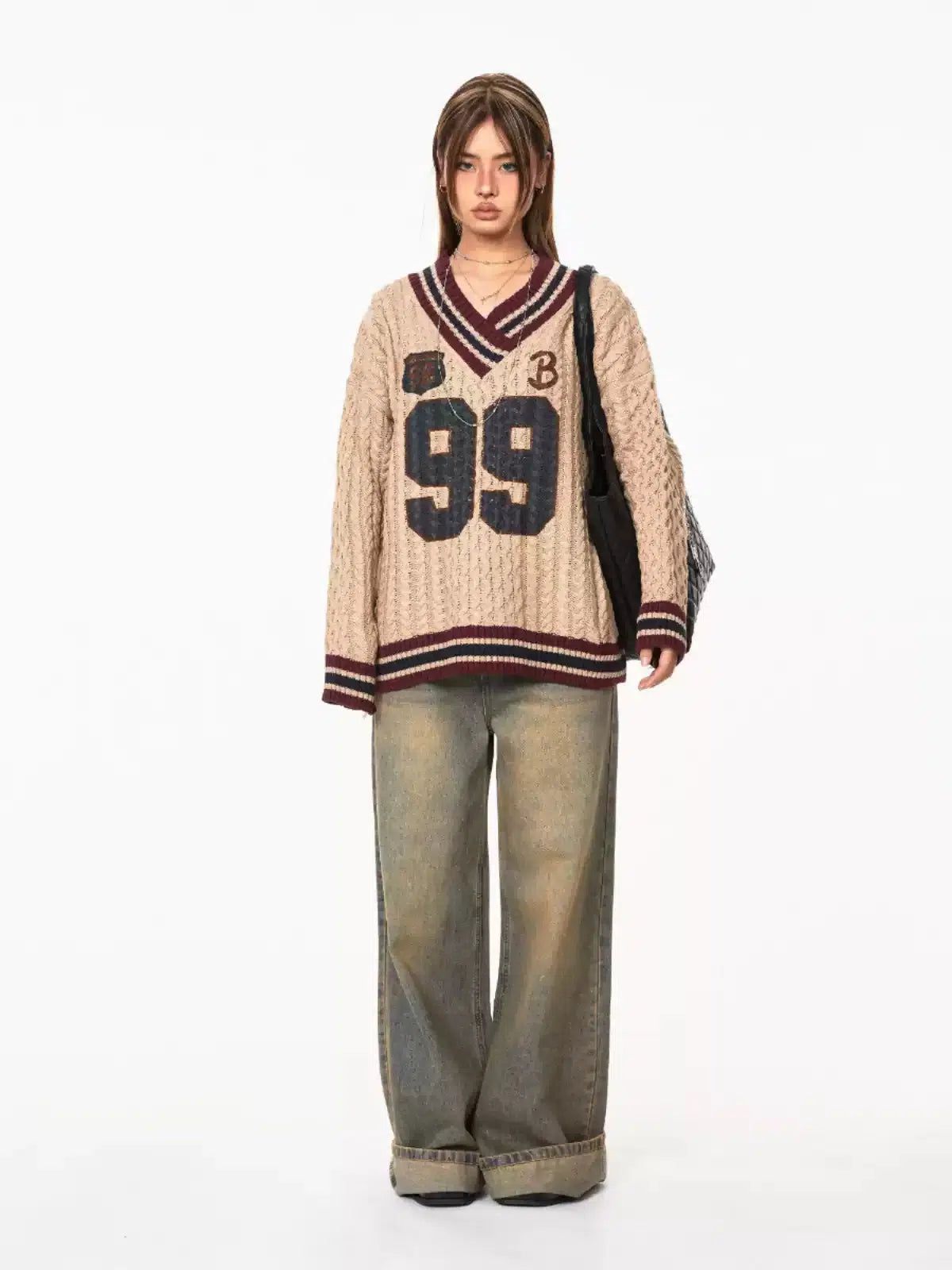 BB Number 99 School Style Sweater