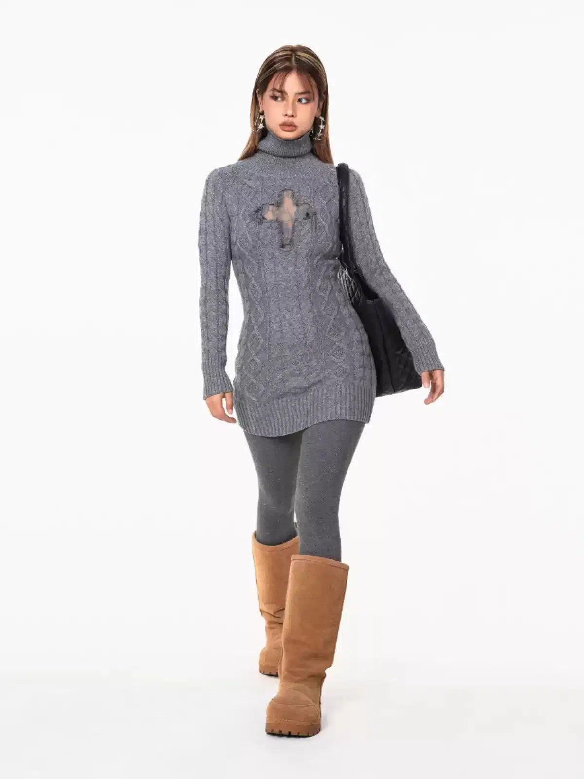 BB Laced Cross Hole Sweater