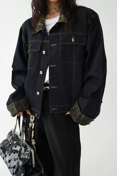 Ace Camouflage Spliced Denim Jacket-korean-fashion-Jacket-Ace's Closet-OH Garments