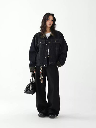 Ace Camouflage Spliced Denim Jacket-korean-fashion-Jacket-Ace's Closet-OH Garments
