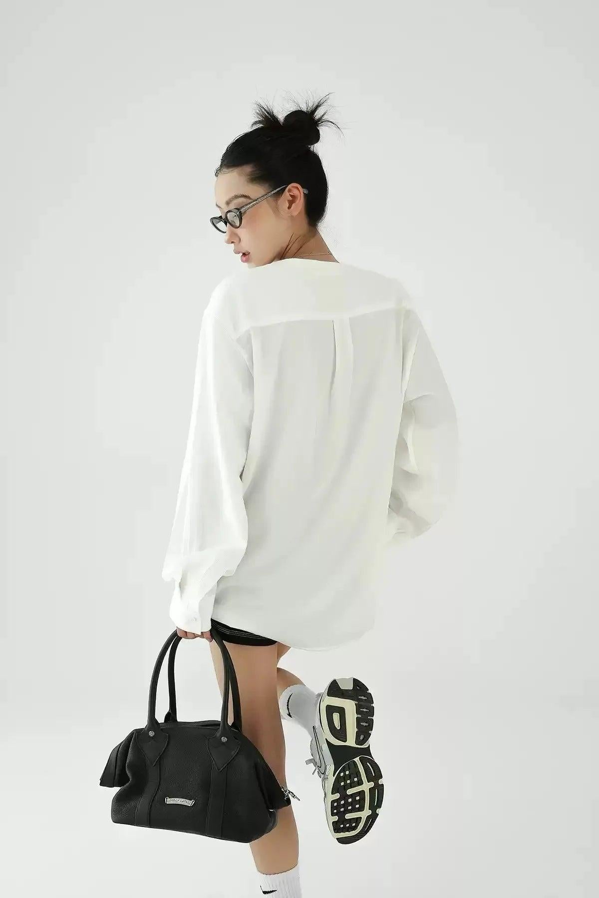 Ace Chic V-Neck Shirt-korean-fashion-Shirt-Ace's Closet-OH Garments