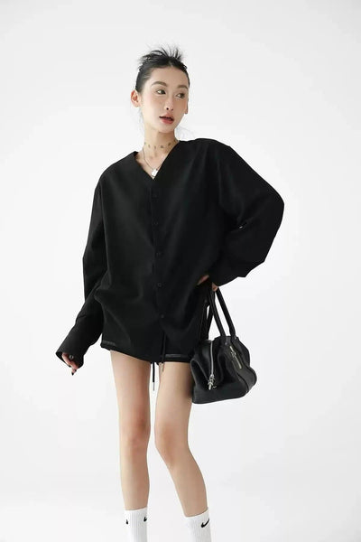 Ace Chic V-Neck Shirt-korean-fashion-Shirt-Ace's Closet-OH Garments