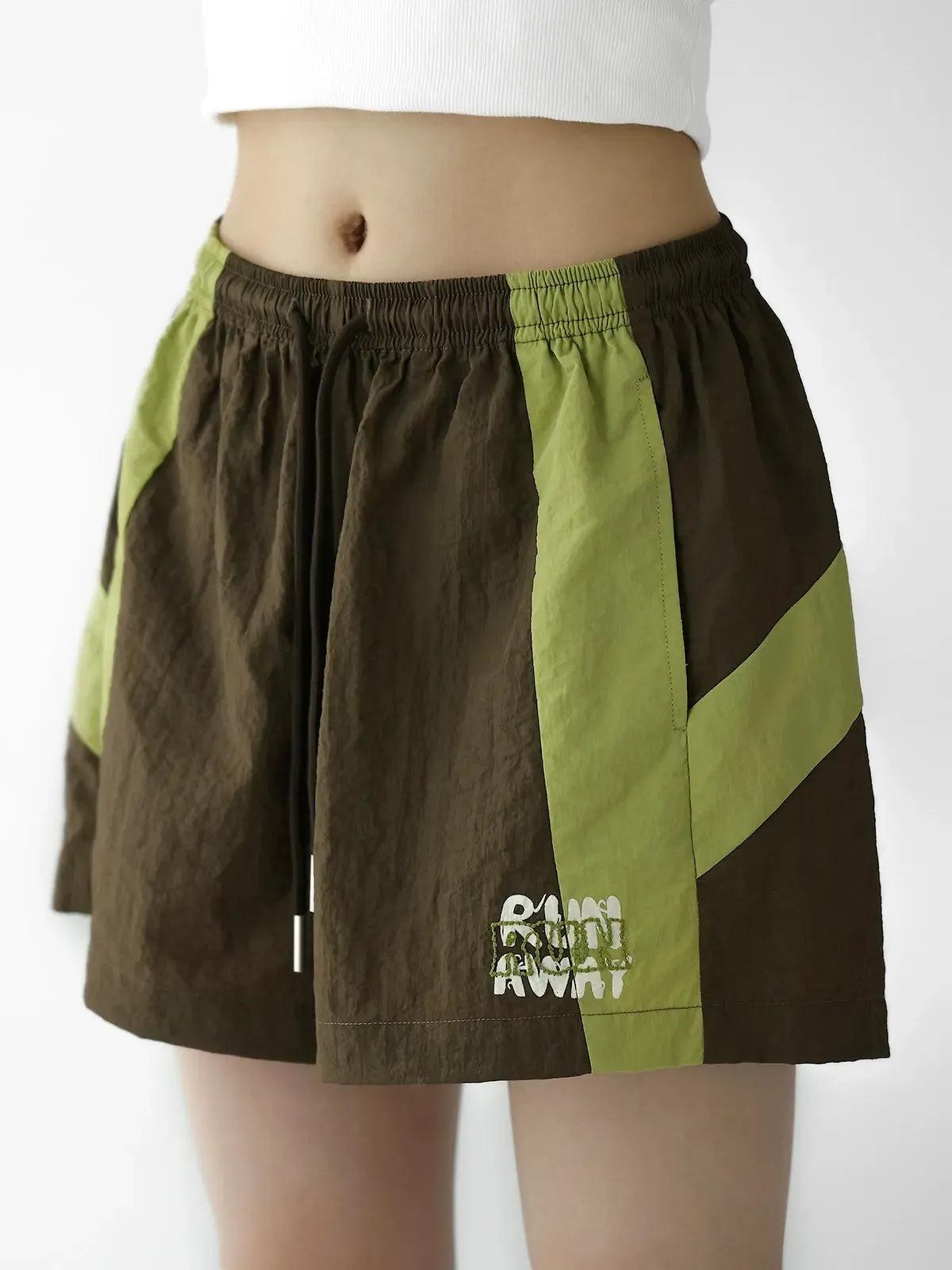 Ace Drawstring Contrast Sports Shorts-korean-fashion-Shorts-Ace's Closet-OH Garments