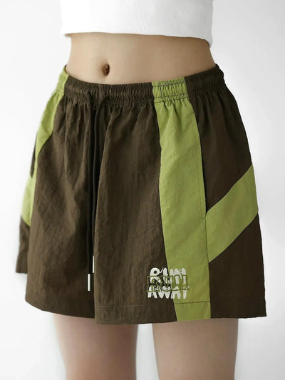Ace Drawstring Contrast Sports Shorts-korean-fashion-Shorts-Ace's Closet-OH Garments