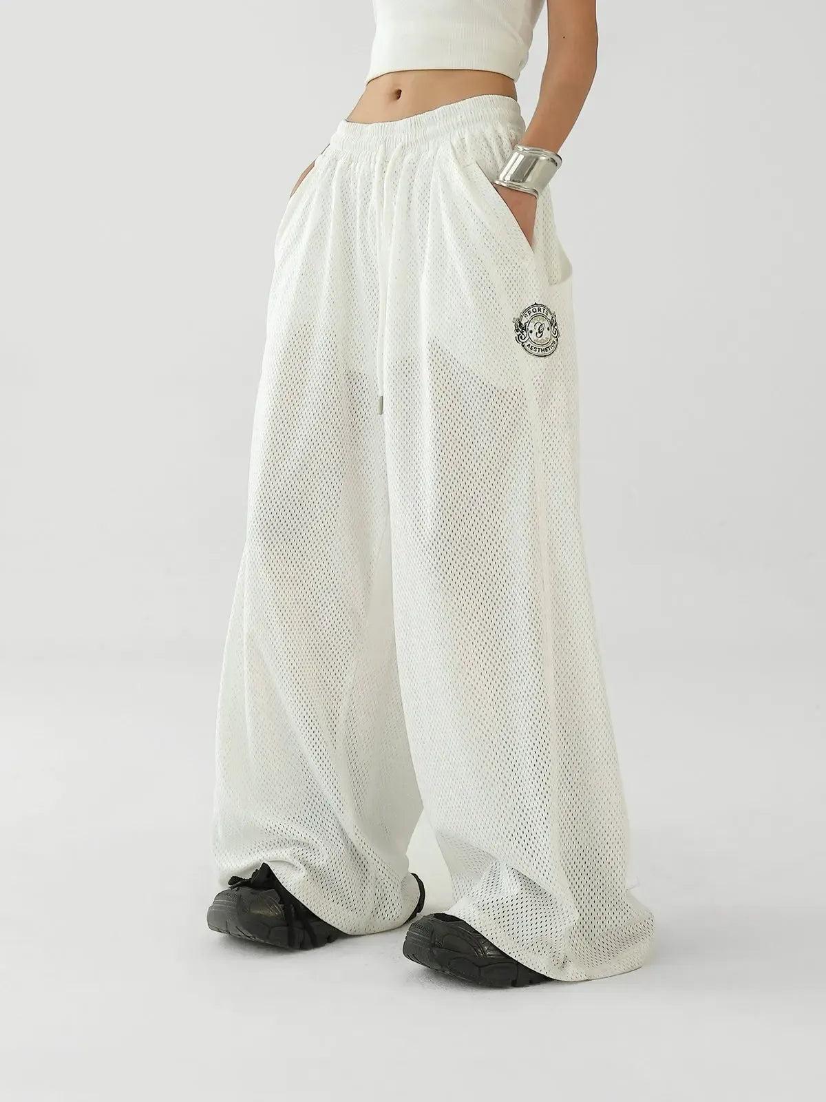 Ace Drawstring Mesh Quick-Dry Sweatpants-korean-fashion-Pants-Ace's Closet-OH Garments