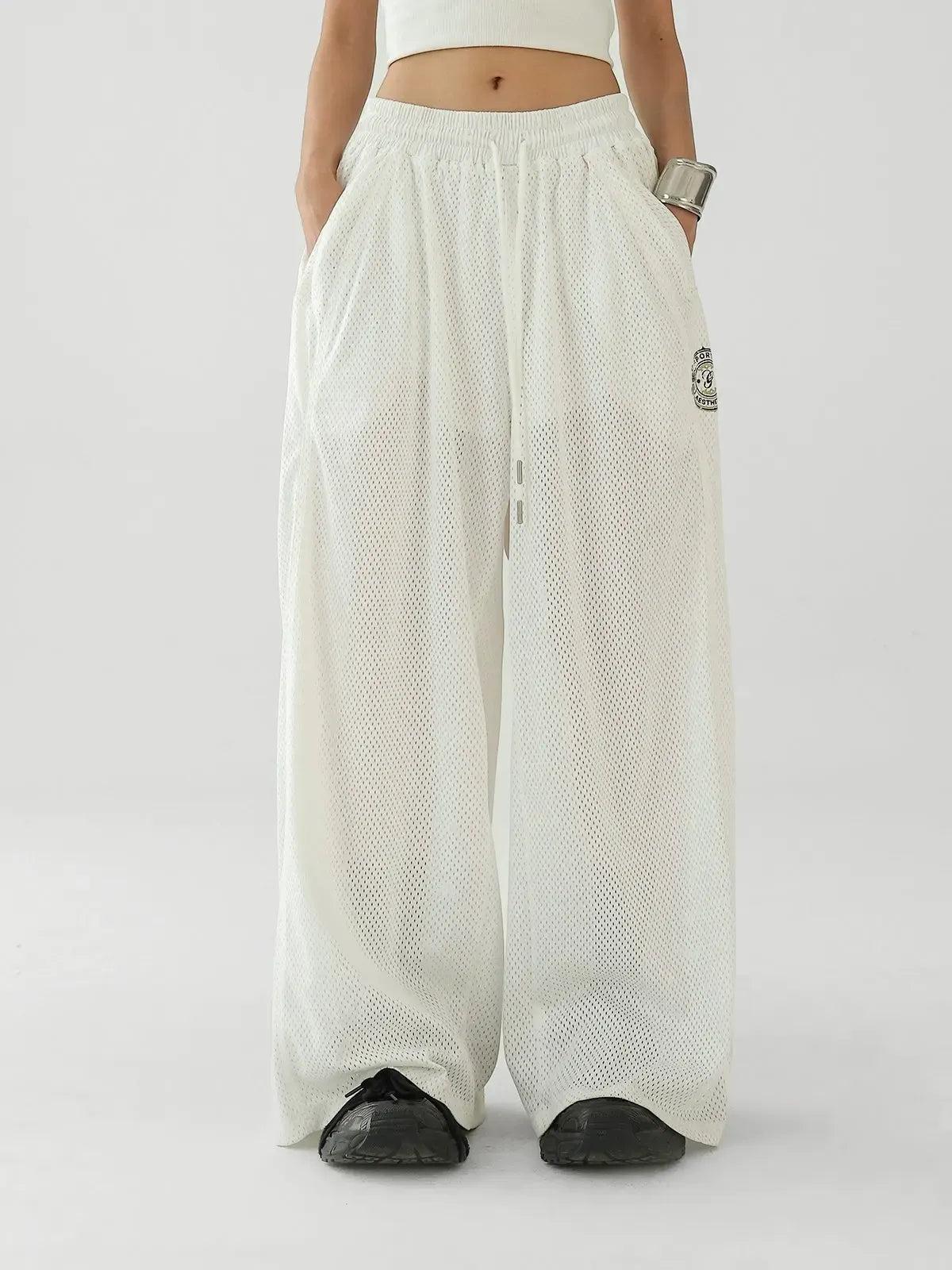 Ace Drawstring Mesh Quick-Dry Sweatpants-korean-fashion-Pants-Ace's Closet-OH Garments