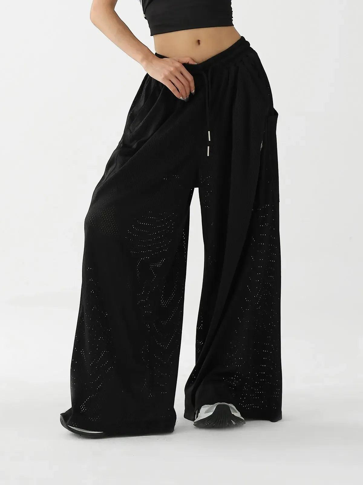 Ace Drawstring Mesh Quick-Dry Sweatpants-korean-fashion-Pants-Ace's Closet-OH Garments