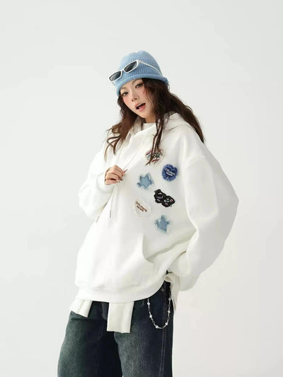 Ace Drawstring Patch Detail Hoodie-korean-fashion-Hoodie-Ace's Closet-OH Garments