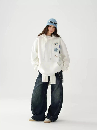 Ace Drawstring Patch Detail Hoodie-korean-fashion-Hoodie-Ace's Closet-OH Garments