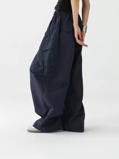Ace Drawstring Wide Cargo Track Pants-korean-fashion-Pants-Ace's Closet-OH Garments