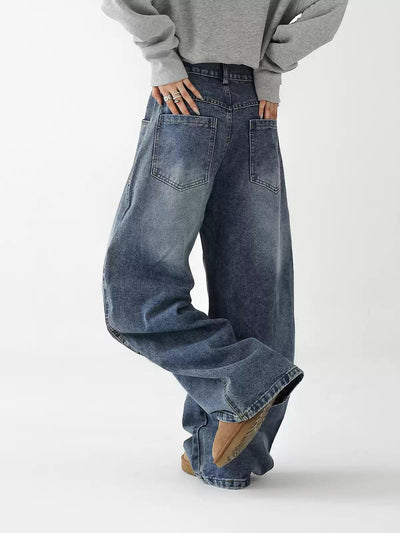 Ace Faded Embroidered Straight Jeans-korean-fashion-Jeans-Ace's Closet-OH Garments
