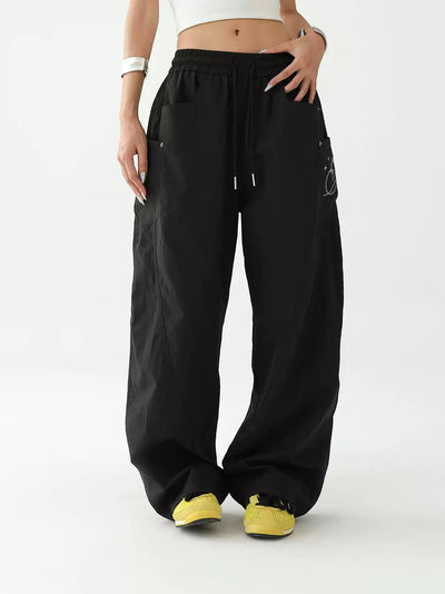Ace Gartered Straight Leg Track Pants-korean-fashion-Pants-Ace's Closet-OH Garments