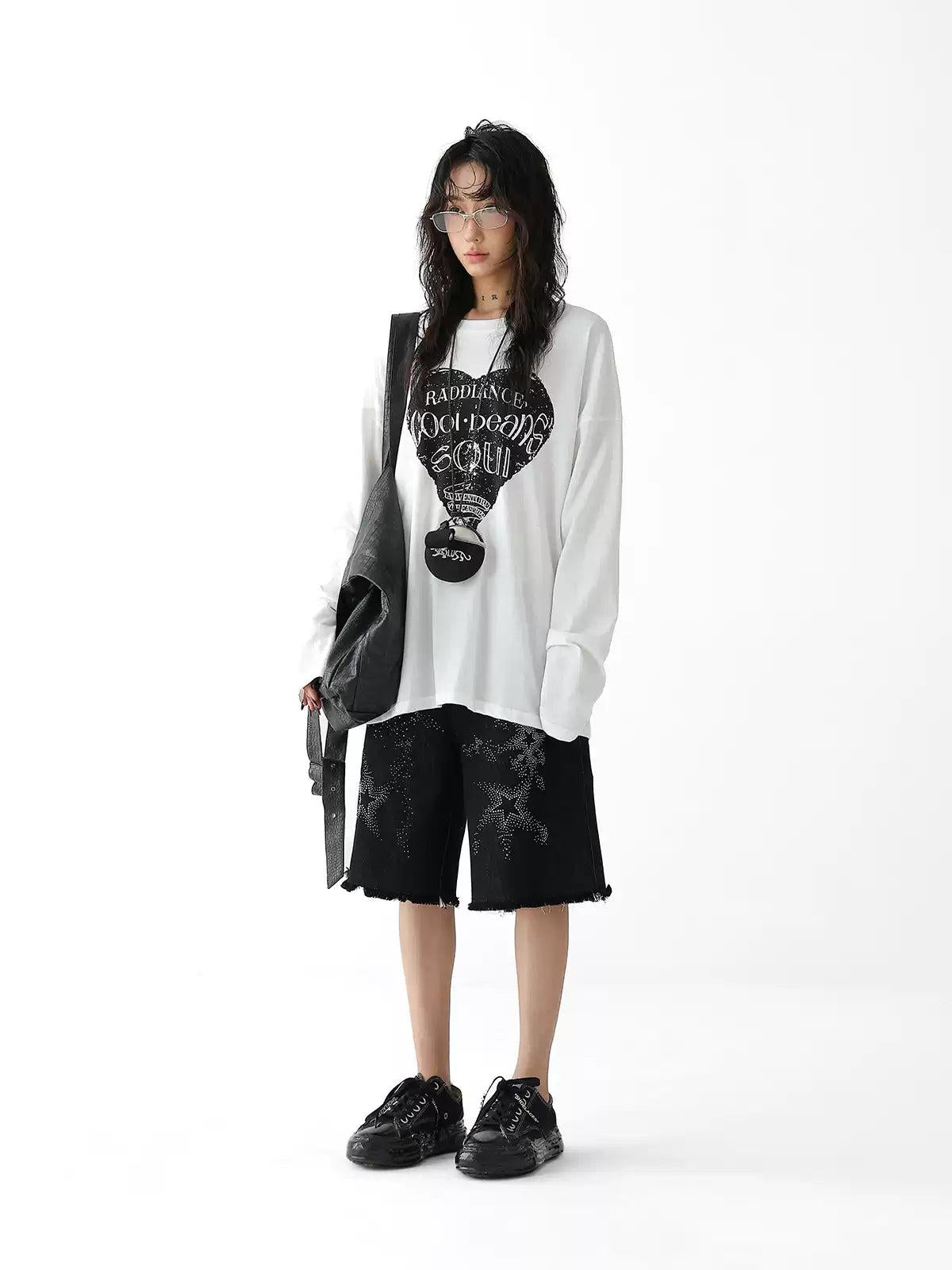 Ace Heart Shaped Graphic Long Sleeve T-Shirt-korean-fashion-T-Shirt-Ace's Closet-OH Garments
