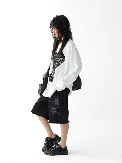 Ace Heart Shaped Graphic Long Sleeve T-Shirt-korean-fashion-T-Shirt-Ace's Closet-OH Garments