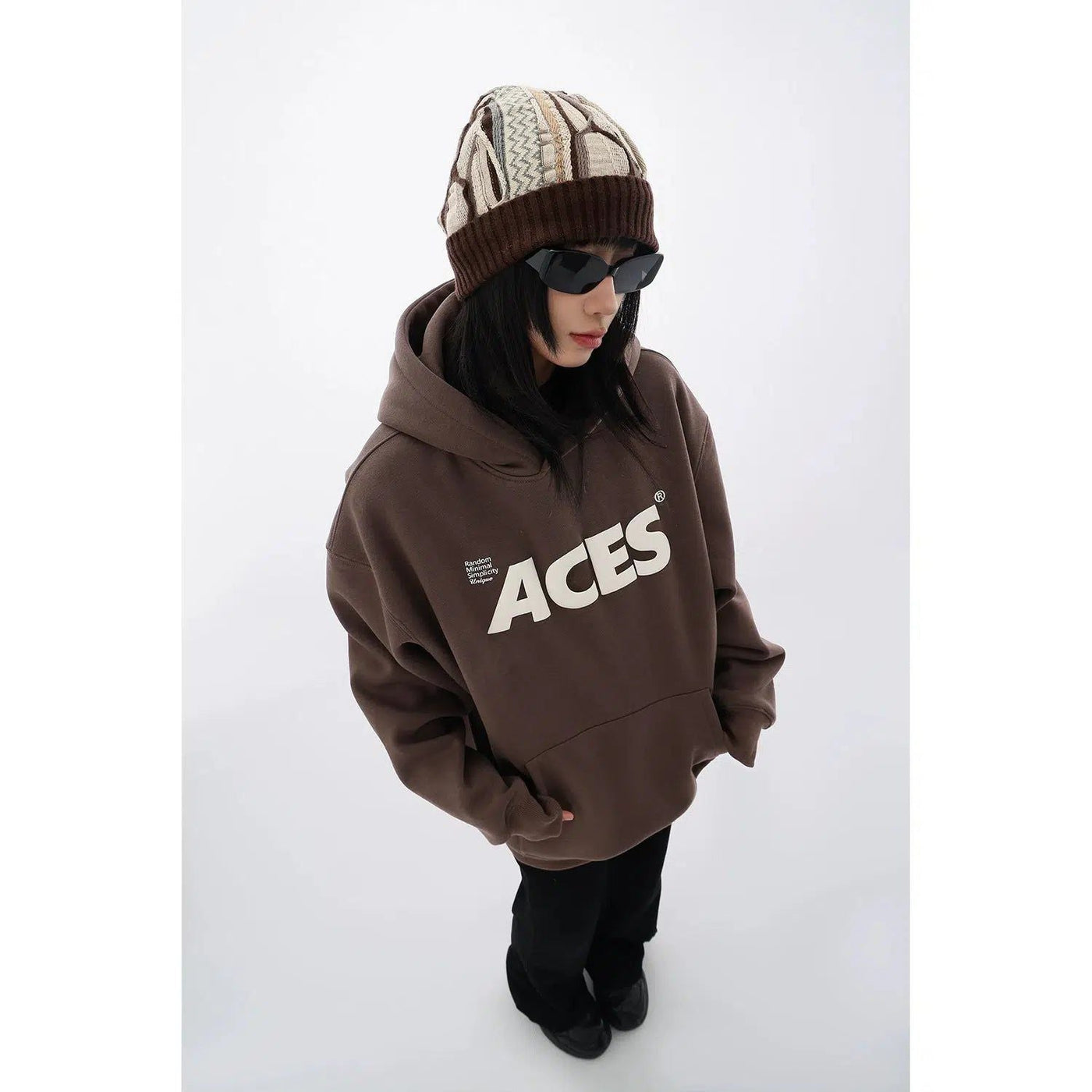 Ace Logo Print Loose Hoodie-korean-fashion-Hoodie-Ace's Closet-OH Garments