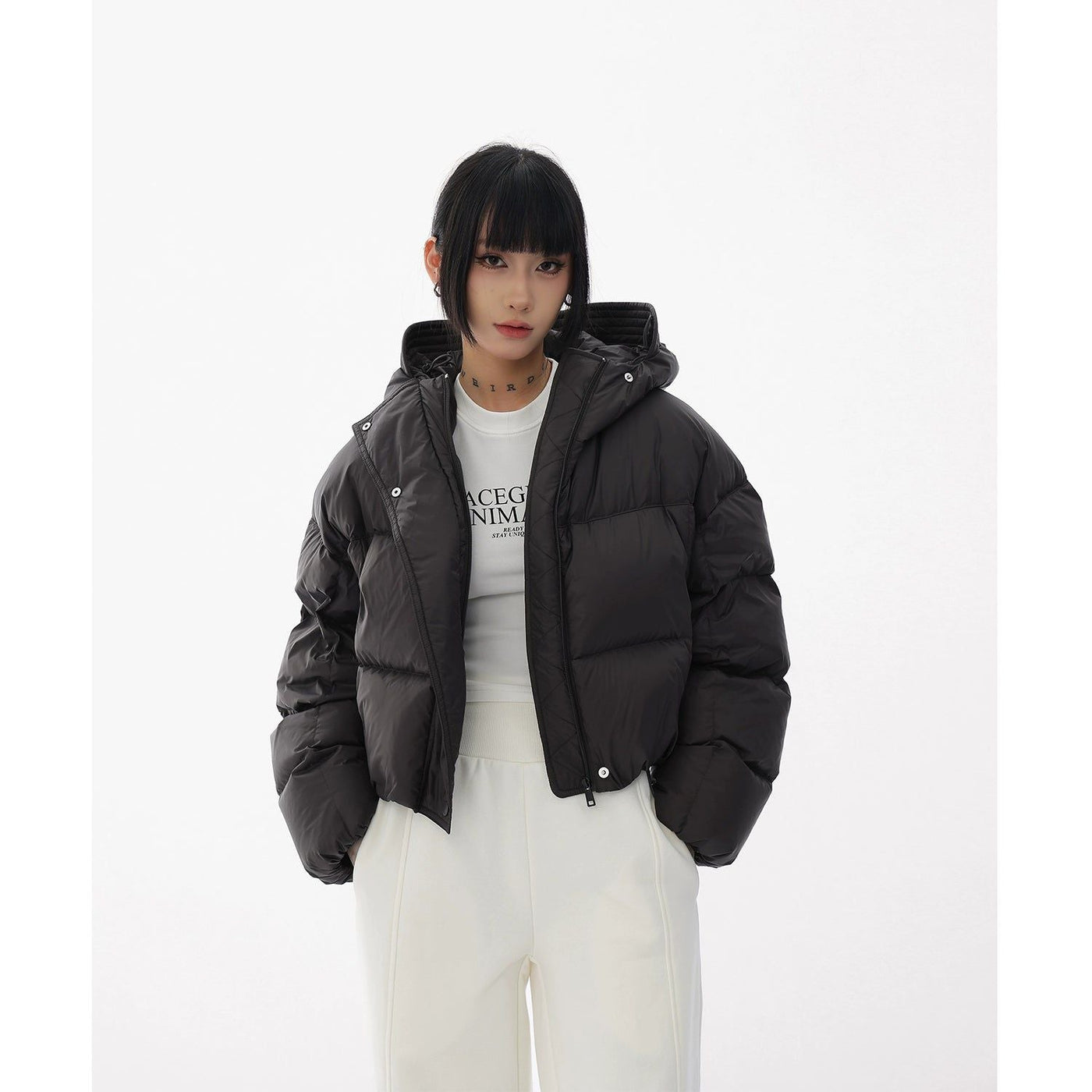 Ace Metal Buttons Short Down Jacket-korean-fashion-Jacket-Ace's Closet-OH Garments