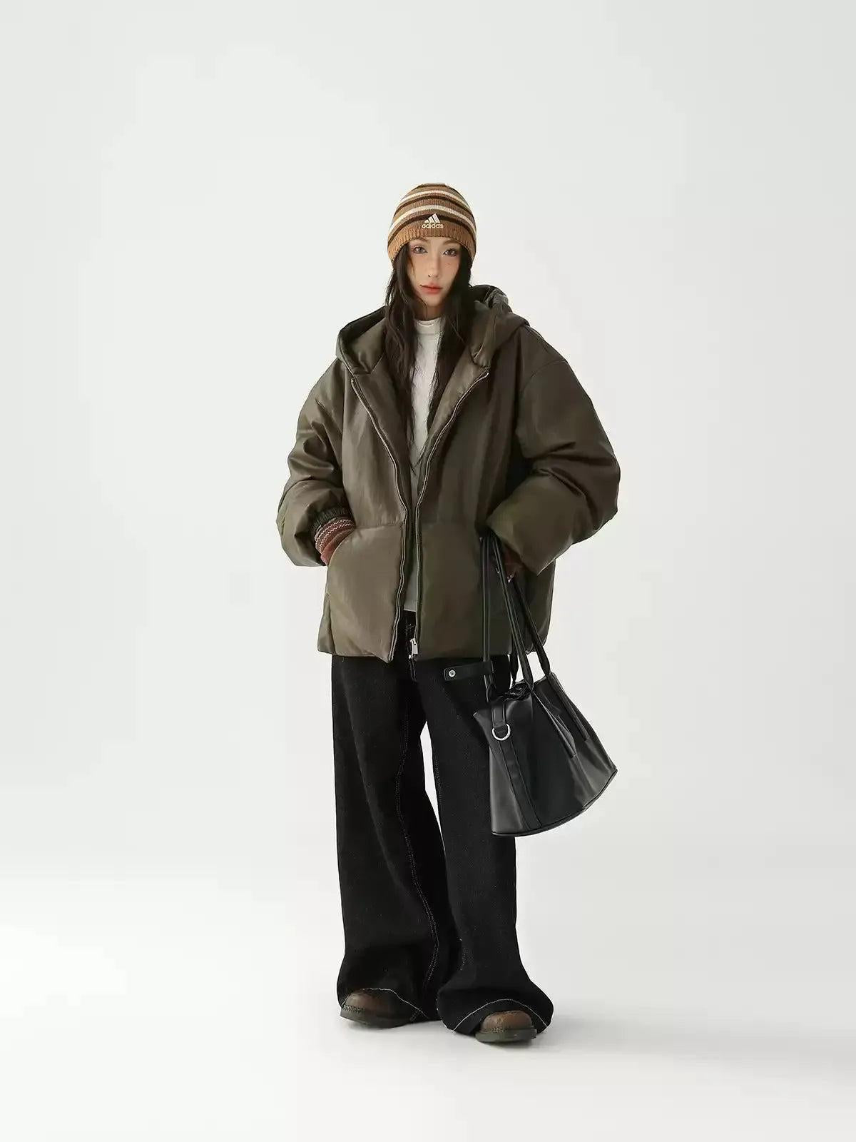 Ace Oversized Hooded PU Leather Puffer Jacket-korean-fashion-Jacket-Ace's Closet-OH Garments