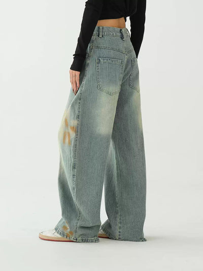 Ace Paint Smudges Faded Jeans-korean-fashion-Jeans-Ace's Closet-OH Garments