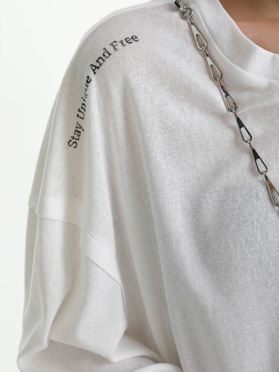 Ace Scattered Text Long Sleeve T-Shirt-korean-fashion-T-Shirt-Ace's Closet-OH Garments