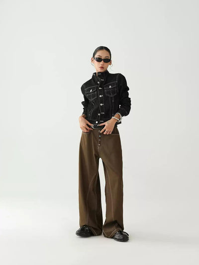 Ace Seam Lines Wide Jeans-korean-fashion-Jeans-Ace's Closet-OH Garments