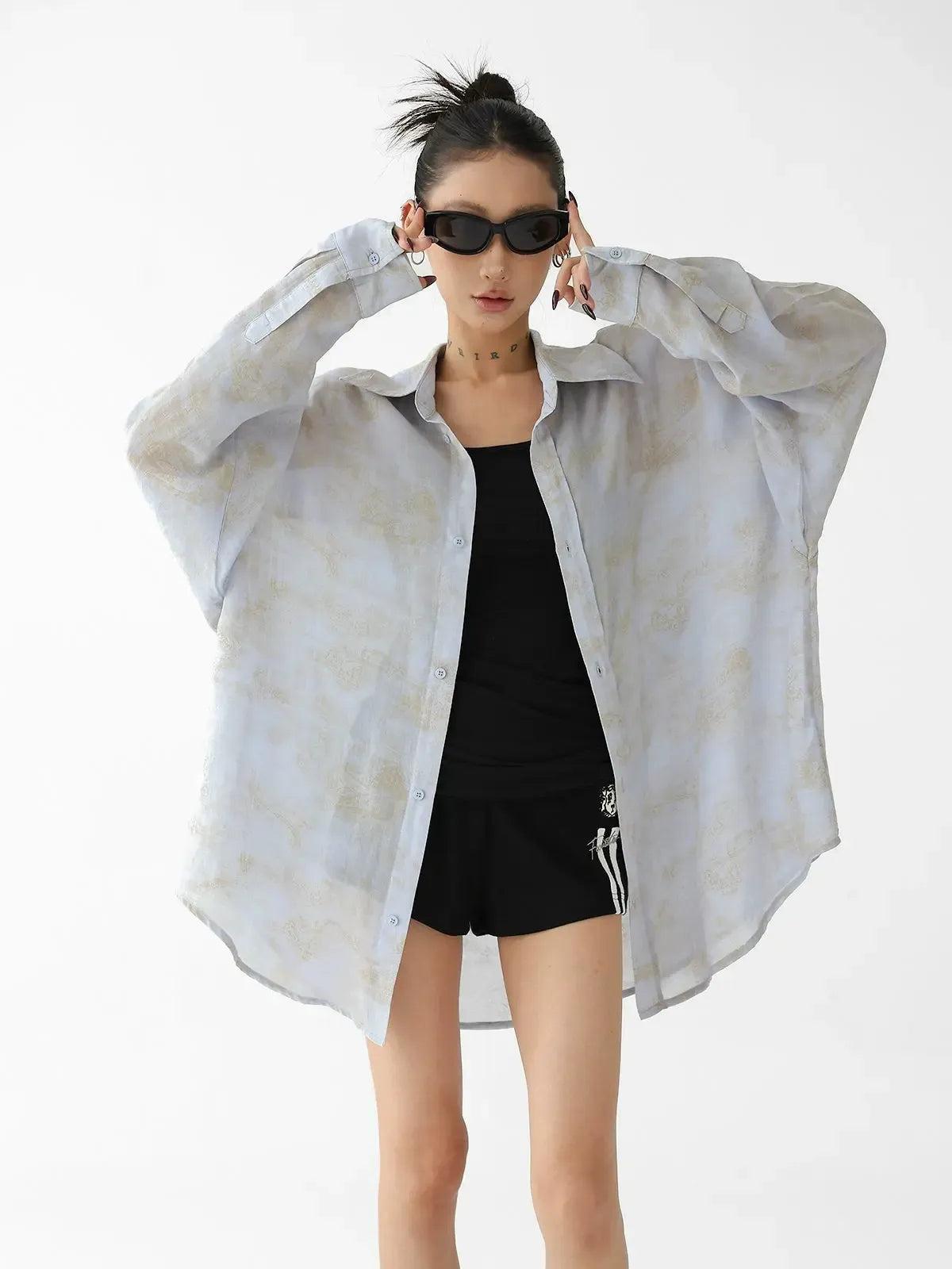 Ace Sheer Gradient Print Shirt-korean-fashion-Shirt-Ace's Closet-OH Garments