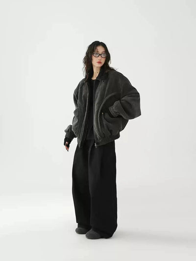 Ace Spliced Collar Garterized Jacket-korean-fashion-Jacket-Ace's Closet-OH Garments