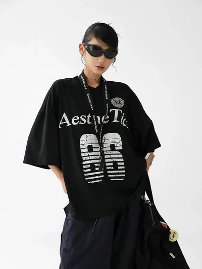 Ace Sports Cracked Print T-Shirt-korean-fashion-T-Shirt-Ace's Closet-OH Garments