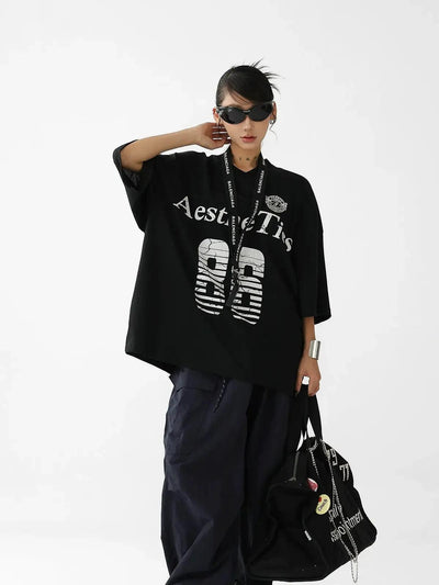 Ace Sports Cracked Print T-Shirt-korean-fashion-T-Shirt-Ace's Closet-OH Garments