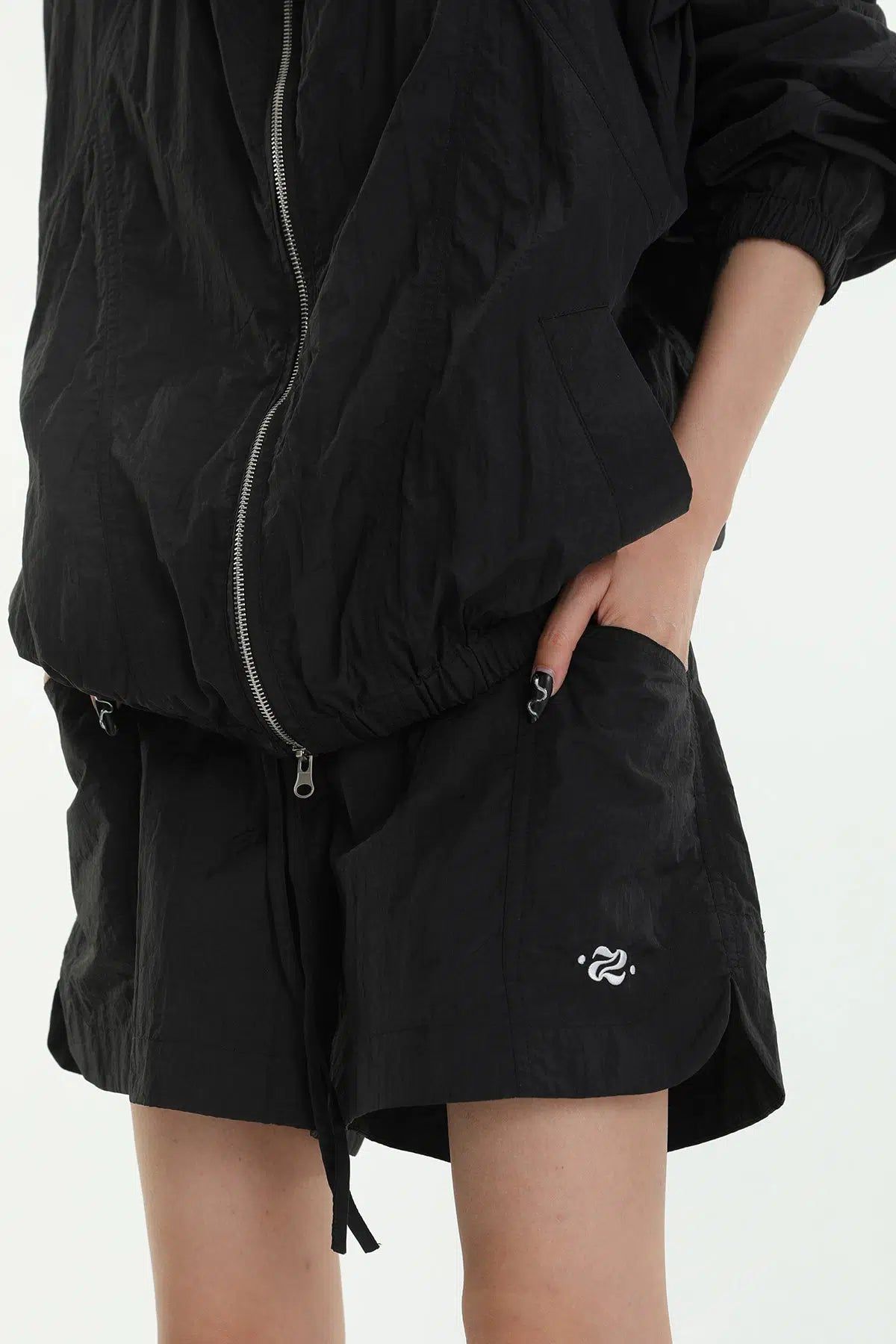 Ace Sun Protection Windbreaker Jacket & Drawstring Shorts Set-korean-fashion-Clothing Set-Ace's Closet-OH Garments