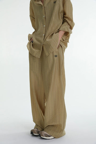 Ace Sunscreen Tencel Long Sleeve Shirt, Casual Pants & Shorts Set-korean-fashion-Clothing Set-Ace's Closet-OH Garments