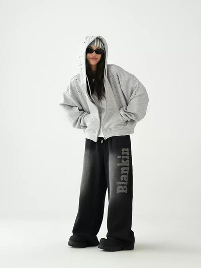 Ace Text Print Faded Jeans-korean-fashion-Jeans-Ace's Closet-OH Garments