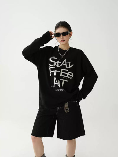 Ace Text Print Long Sleeve T-Shirt-korean-fashion-T-Shirt-Ace's Closet-OH Garments