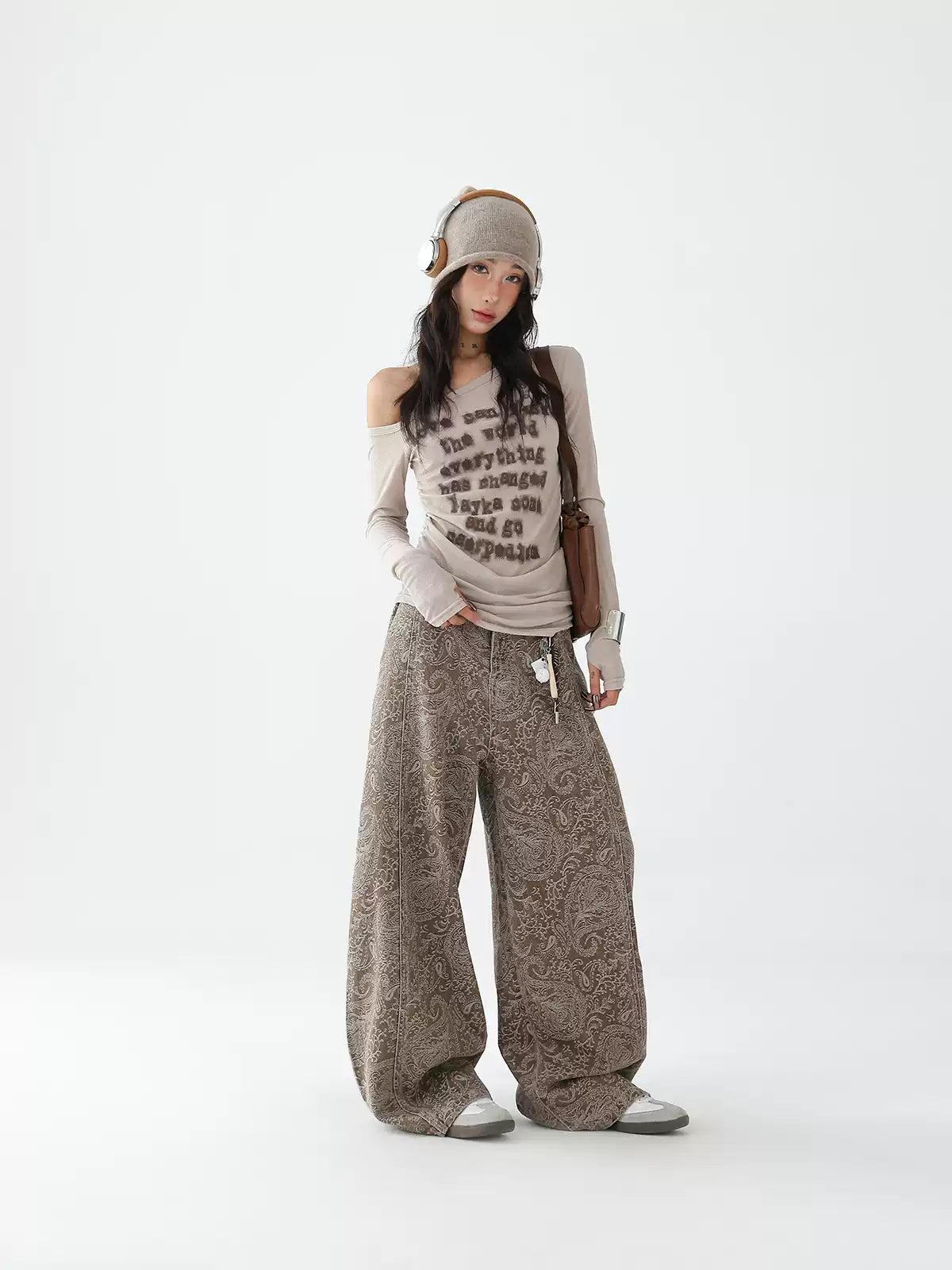 Ace Vintage Print Wide Leg Pants-korean-fashion-Pants-Ace's Closet-OH Garments