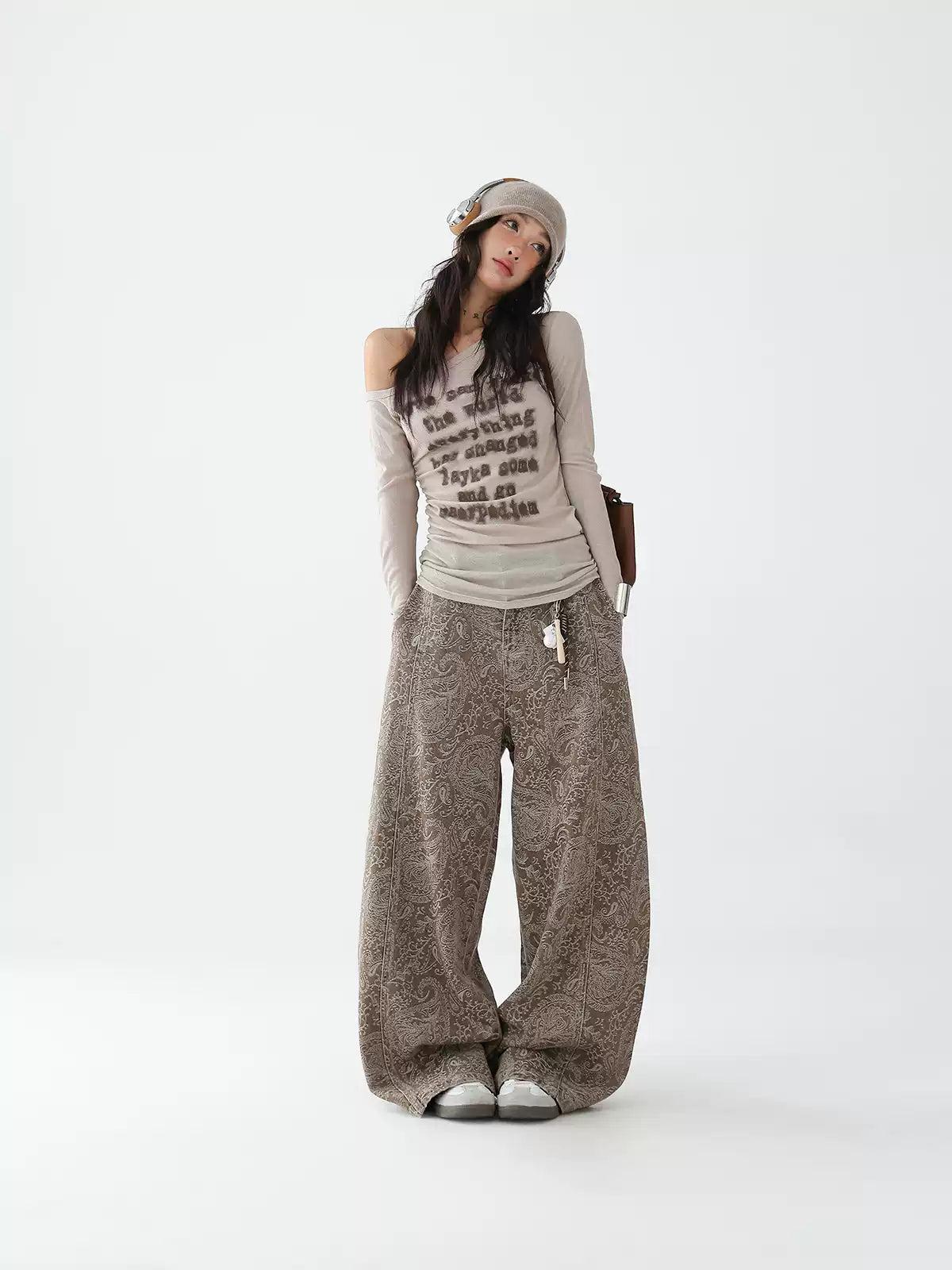 Ace Vintage Print Wide Leg Pants-korean-fashion-Pants-Ace's Closet-OH Garments