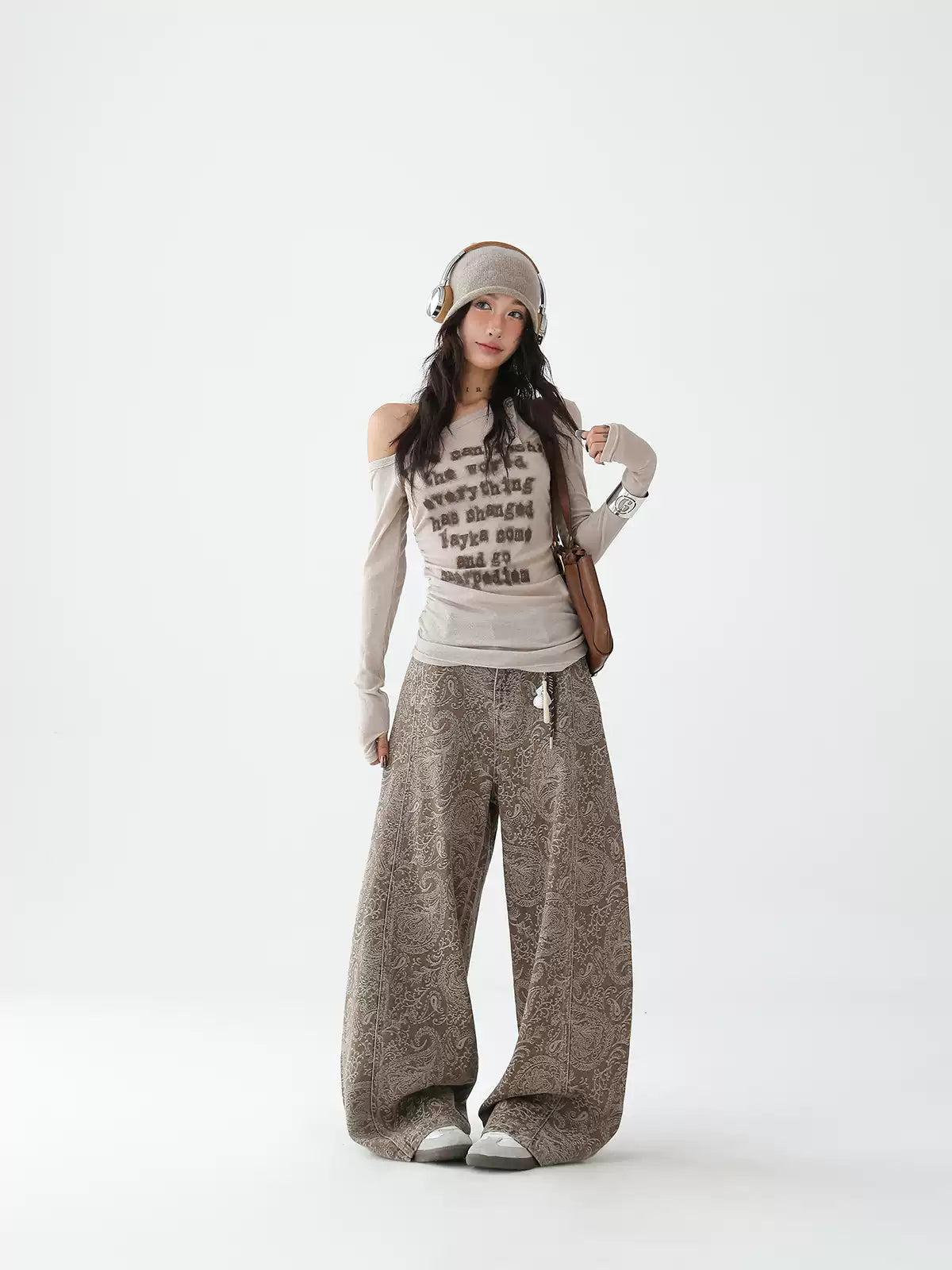 Ace Vintage Print Wide Leg Pants-korean-fashion-Pants-Ace's Closet-OH Garments