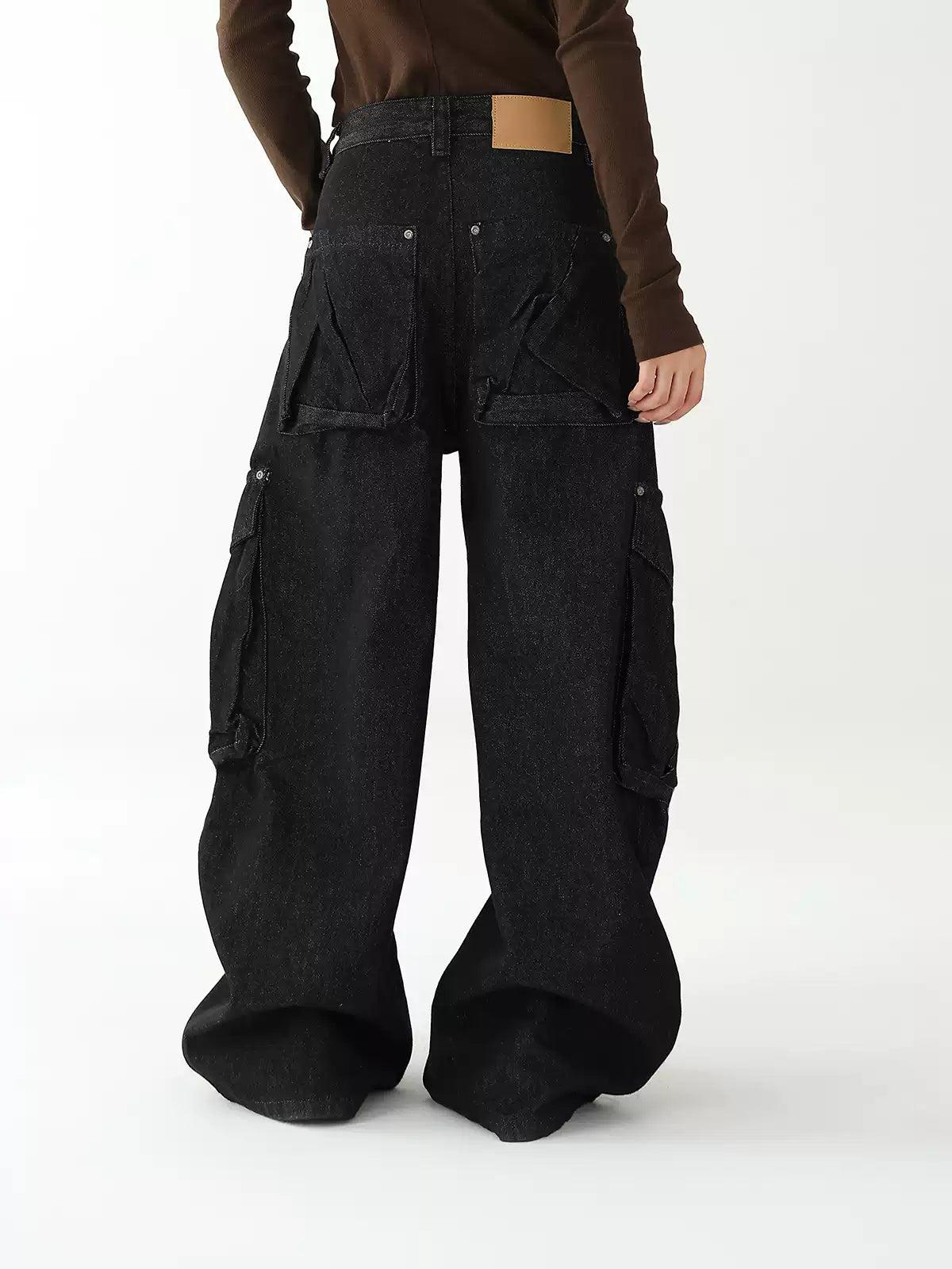 Ace Wide Pockets Cargo Jeans-korean-fashion-Jeans-Ace's Closet-OH Garments