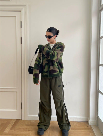 Ada Camouflage Knit Zip-Up Hoodie-korean-fashion-Hoodie-Ada's Closet-OH Garments