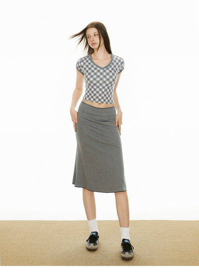Ada Casual Knit Mid-Length Skirt-korean-fashion-Skirt-Ada's Closet-OH Garments