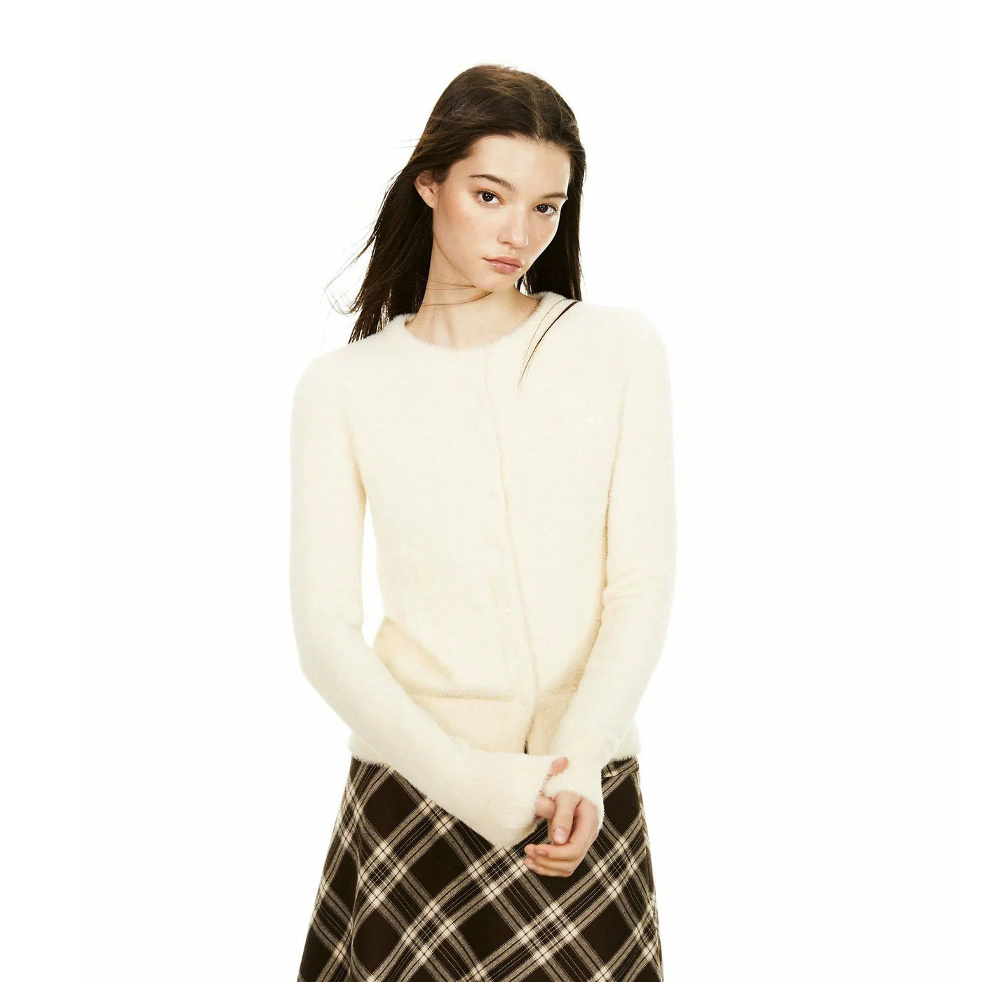Ada Cozy Fuzz Slim Fit Knit Cardigan-korean-fashion-Cardigan-Ada's Closet-OH Garments